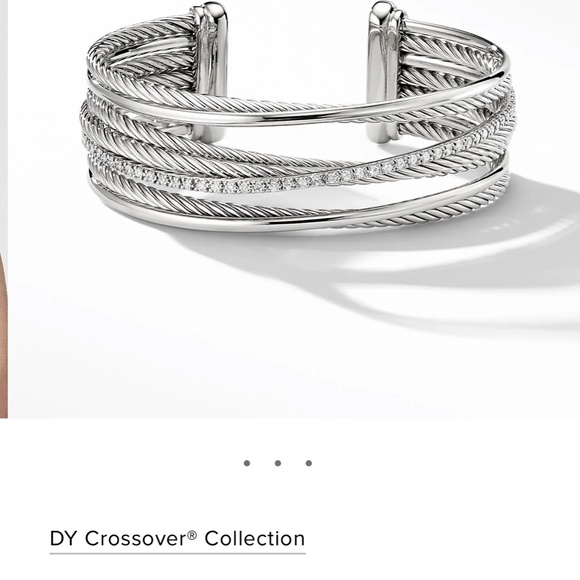 David Yurman Four-Row Cuff with Diamonds - Picture 3 of 4